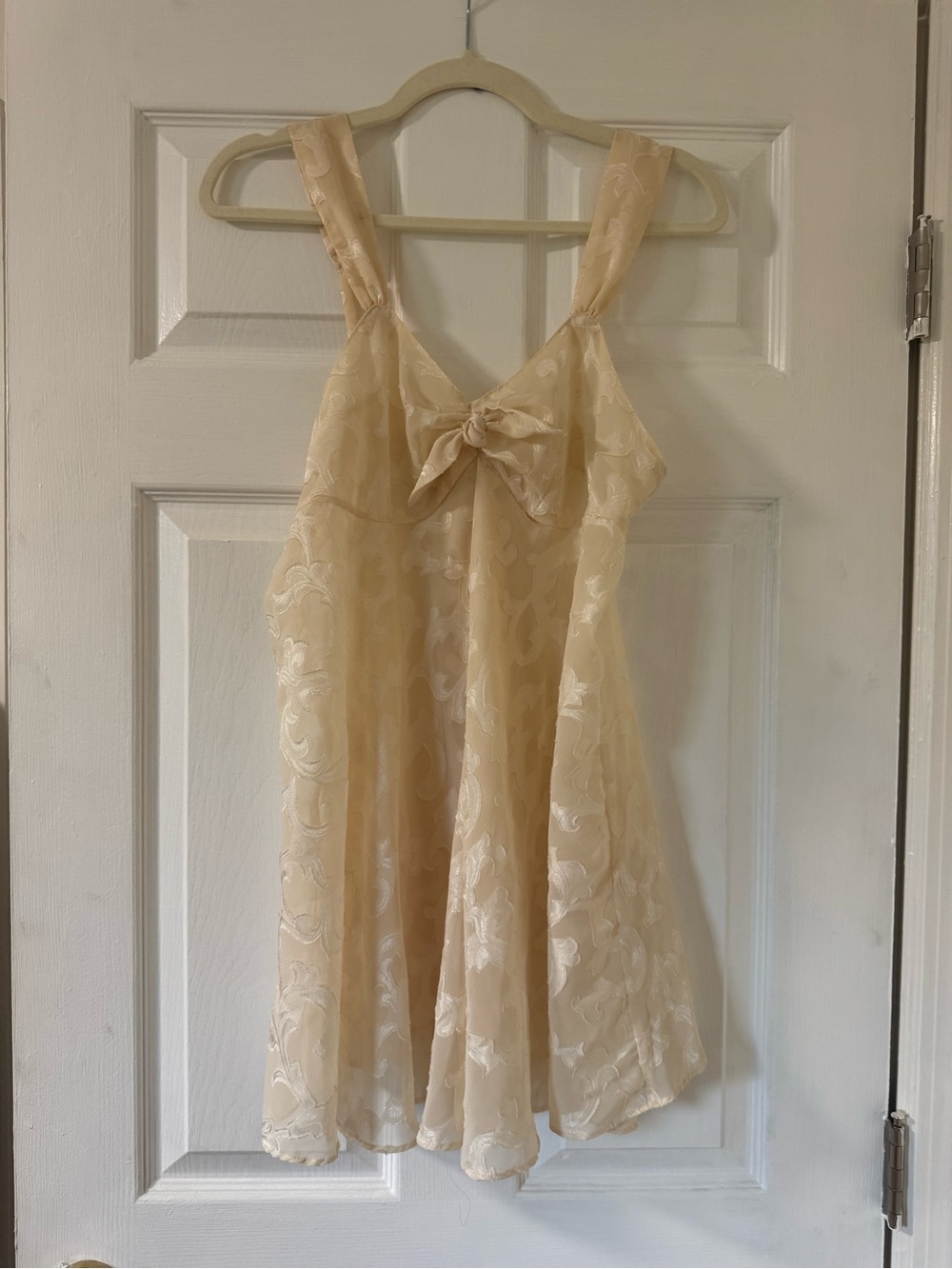 Vintage Victoria’s Secret Sheer Lace Babydoll Slip - Cream